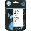 Μελάνι HP 305 2-Pack Tri-color/Black Original Ink Cartridge