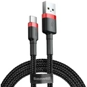 Καλώδιo USB Baseus Cafule 2 m A USB-C Black, Red