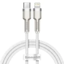 Καλώδιο Lightning Baseus USB-C to Lightning Cafule, White, Power Delivery, 20W, 1m (white)