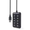 USB Hub Gembird UHB-U2P10P-01 10-port USB 2.0 hub, black