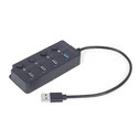 USB Hub Gembird UHB-U3P1U2P3P-01 4-port (1 x USB 3.1 + 3 x USB 2.0)