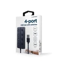 USB Hub Gembird UHB-U3P1U2P3P-01 4-port (1 x USB 3.1 + 3 x USB 2.0)