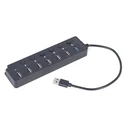 USB Hub Gembird UHB-U3P1U2P6P-01 7-port (1 x 3.1 + 6 x 2.0) with switches, black