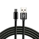 Καλώδιo USB Everactive USB-C 1m - Black, braided, quick 3A - CBB-1CB