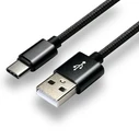 Καλώδιo USB Everactive USB-C 1m - Black, braided, quick 3A - CBB-1CB