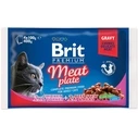 Υγρή Τροφή Γάτας Brit Premium Meat Plate 4x100g