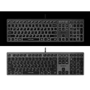 Πληκτρολόγιο Ενσύρματο A4 Tech FSTYLER FX60H (White Backlit) USB Black, Grey
