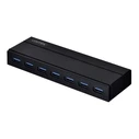 USB Hub Unitek USB-A + DC Y-3184; 7x USB 3.2 Gen 1 Type-A