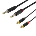 Καλώδιο 6.3mm SSQ RCAJM5 - 2x RCA - 2x Jack Mono 6,3 mm 3 m Black