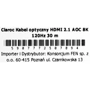 Καλώδιο HDMI Claroc 2.1 AOC, M/M, 4K@120HZ, 8K@60HZ, 30M, FEN-21-30M