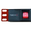 Πολύπριζο Rack Techly I-CASE STRIP-81UD (PDU) 8 AC outlet(s) 1U Black, Red