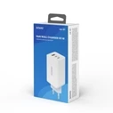 Φορτιστής Πρίζας Savio LA-07 GaN 65W mains USB, QC4.0+, PD 3.0, White