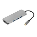 Docking Station iBox IUH3RJ4K 3.2 Gen 1 (3.1 Gen 1) Type-C Power Delivery 100W Silver