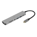 Docking Station iBox IUH3SL4K 3.2 Gen 1 (3.1 Gen 1) Type-C Power Delivery 100W Silver