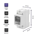 Διακόπτης Ράγας Qoltec 50899 Single phase consumption meter, 230 V, LCD, 2P, DIN rail