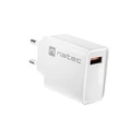 Φορτιστής Πρίζας Natec Network RIBERA USB-A 18W White