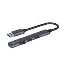 USB Hub Savio AK-70 USB-A - 3 ? USB-A 2.0, 1 ? USB-A 3.1 GEN 1, 4 in 1, 5 Gbps