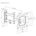 Βάση Τηλεόρασης Maclean MC-700N Wall Mount max VESA 200x20 23"-43" 30kg Black
