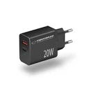 Φορτιστής Πρίζας Esperanza EZC105K mains charger 20W Black