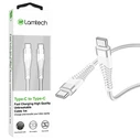 Καλώδιo USB Lamtech HQ UNBREAKABLE Type-C to Type-C WHITE 1M