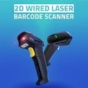 Barcode Scanner Qoltec 50853 Laser 1D / 2D / Black