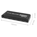 HDMI Splitter Qoltec 51798 Active 4 x HDMI 4K x 2K / 3.4Gb/s