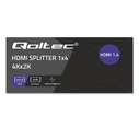 HDMI Splitter Qoltec 51798 Active 4 x HDMI 4K x 2K / 3.4Gb/s