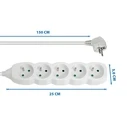 Πολύπριζο Esperanza ELK207W Power strip 5GN/1.5M White