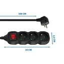 Πολύπριζο Esperanza ELK211K Power strip 3GN/3M Black
