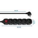 Πολύπριζο Esperanza ELK215K Power strip 5GN/3M Black