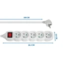 Πολύπριζο Esperanza ELK215W Power strip 5GN/3M White