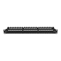 Patch Panel Lanberg 24 port 1U 19" CAT.6 UTP with Cable Organizer Black