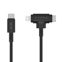 Καλώδιo USB Hyper HyperJuice 2.0 1.5 m USB-C Lightning Black