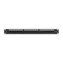 Patch Panel Lanberg 24 port 1U 19" CAT.6A UTP with Cable Organizer Black