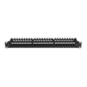Patch Panel Lanberg 24 port 1U 19" CAT.6A UTP with Cable Organizer Black