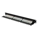 Patch Panel Lanberg 24 port 1U 19" CAT.6A UTP with Cable Organizer Black