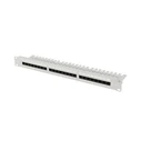 Patch Panel Lanberg 24 port 1U 19" CAT.6A UTP with Cable Organizer Gray