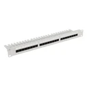 Patch Panel Lanberg 24 port 1U 19" CAT.6A UTP with Cable Organizer Gray