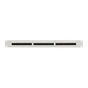 Patch Panel Lanberg 24 port 1U 19" CAT.6A UTP with Cable Organizer Gray