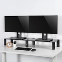 Βάση Monitor Dual - Maclean, max. 20kg, tempered glass, (1029x285x127mm), MC-936