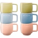 Κούπα Staub Set of 6 Ceramic Mugs - Multicolor, 100 ml