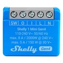 Smart Ενδιάμεσος Διακόπτης Shelly 1 Mini Gen4 Smart switch 1P Blue