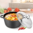 Κατσαρόλα Maestro MR-4624C Pot with lid 24cm 4L Black