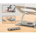 Docking Station Adjustable laptop stand + USB-C HDMI hub Unitek D1109B01 PD 100W