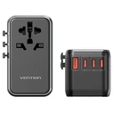 Αντάπτορας Πρίζας with Vention 100W charger 1xUSB-A 3xUSB-C