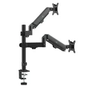 Βάση Monitor Maclean 2 x mount, gas spring, 17"-32", 2-10kg, Black, MC-136