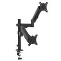 Βάση Monitor Maclean 2 x mount, gas spring, 17"-32", 2-10kg, Black, MC-136