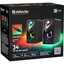 Ηχεία Υπολογιστή Speakers 2.0 Defender J4 2.0 6W LED USB Black