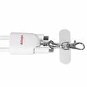 Καλώδιο Activejet lanyard with 3-in-1 charging White. Ends with various connectors: USB-C, Lightning adapter, USB-A