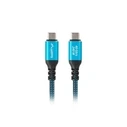 Καλώδιο Lanberg CA-CMCM-44CU-0005-BK USB USB4 Gen 2x2 0.5 m USB C Black, Blue